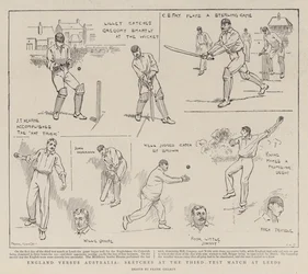 England versus Australia, Sketches at the Third Test Match at Leeds